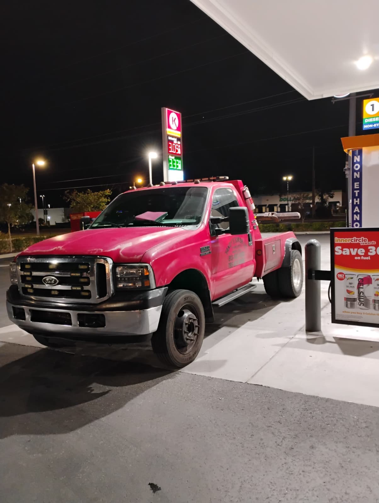 Tow truck ready for service